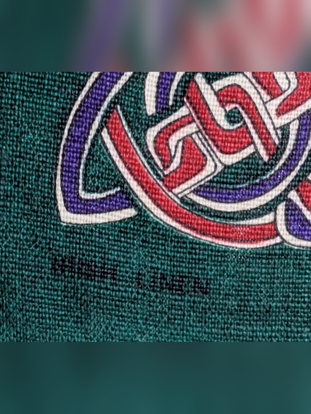 Vintage Ulster Weavers Irish Linen Tea Towel Textiles < Celtic Knot Pattern > - Picture 4 of 8